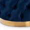 Baxton Studio Valeria Blue Velvet Upholstered Gold-Finished Button Tufted Ottoman 152-9376 - alternate 5